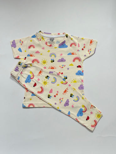 Kids Suit -rainbow Pajama set for  boys