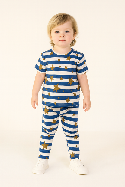 Kids Suit -Blue with white Pajama set for  boys