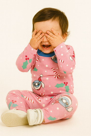 Premium loop net IN-0035 LoopKnit Pajama  sets pink colour