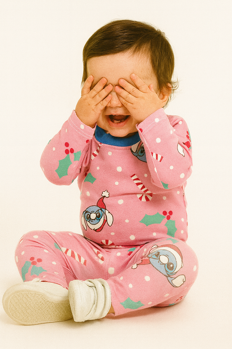 Premium loop net IN-0035 LoopKnit Pajama  sets pink colour