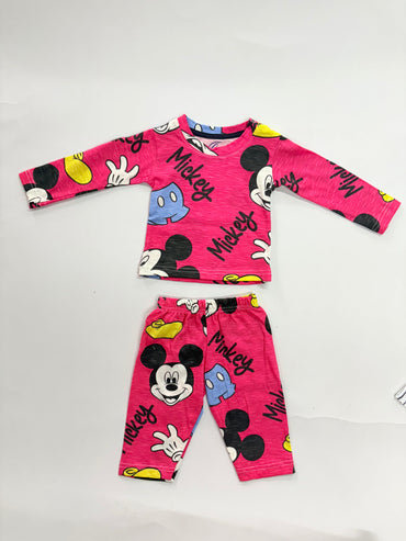 Baby Co-ord sets Micky Mouse Full Sleeve-5 (snap button)