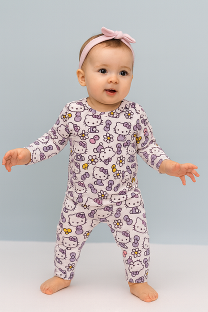 Baby Co-ord sets Full  Sleeve white kiddy -9(snap button)