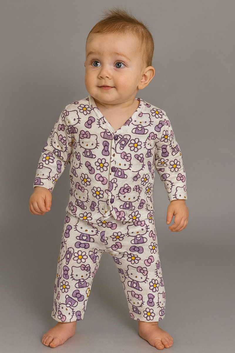 Full Sleeve Baby Jabla. White Kiddy