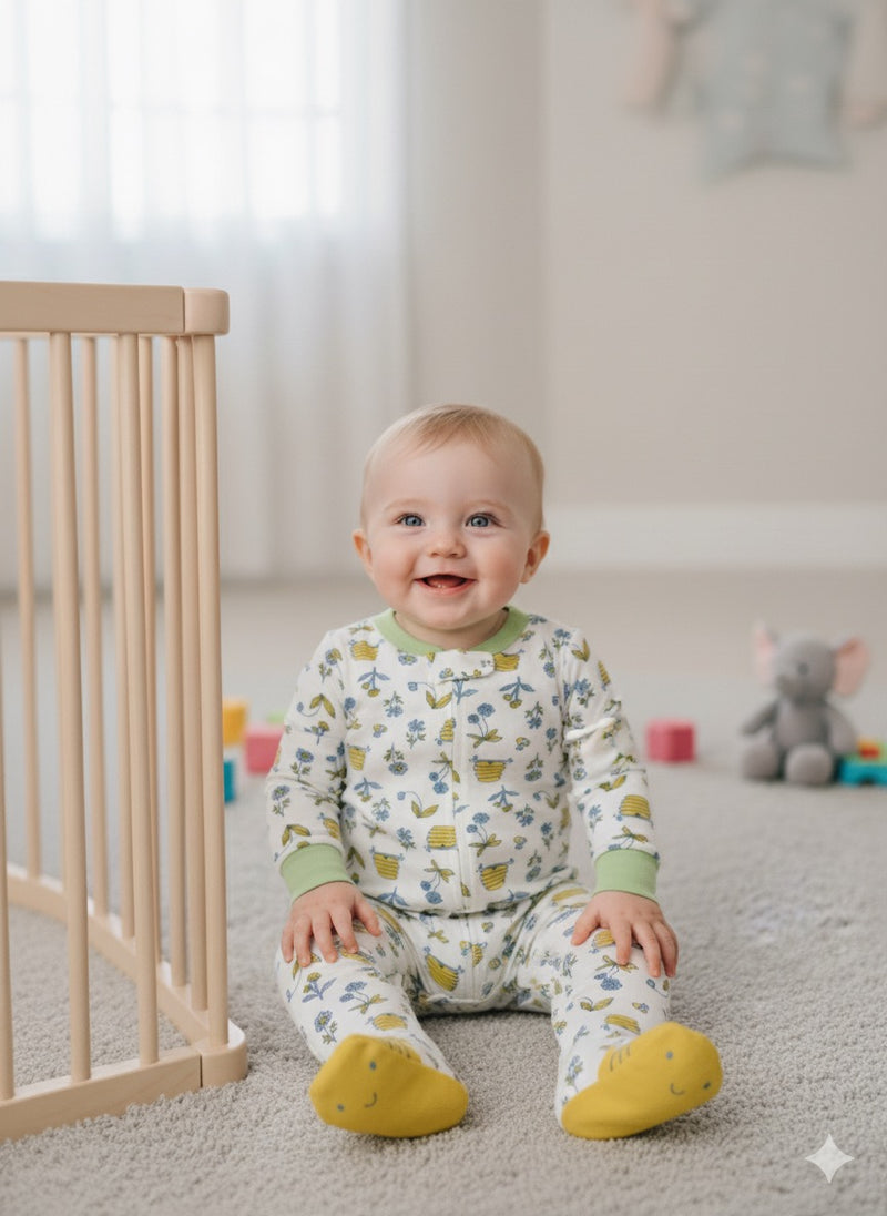 White with Yellow tree -Jumpsuits High Quality