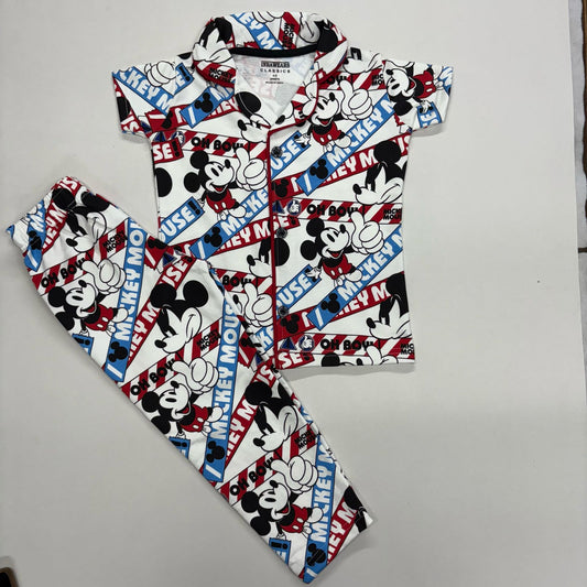 Mickey - Kids Collar Night Suit