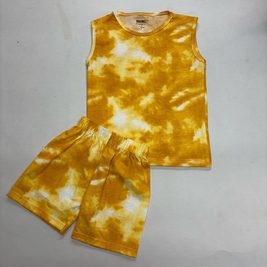 Yellow Tie & Dye - Sleeveless co-ords