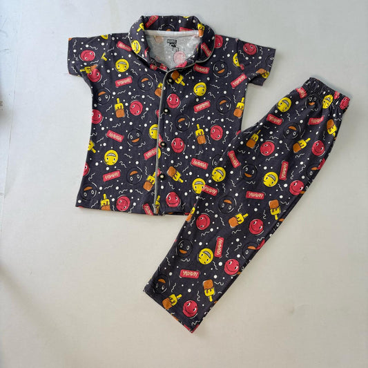 Smiles - Kids Collar Night Suit