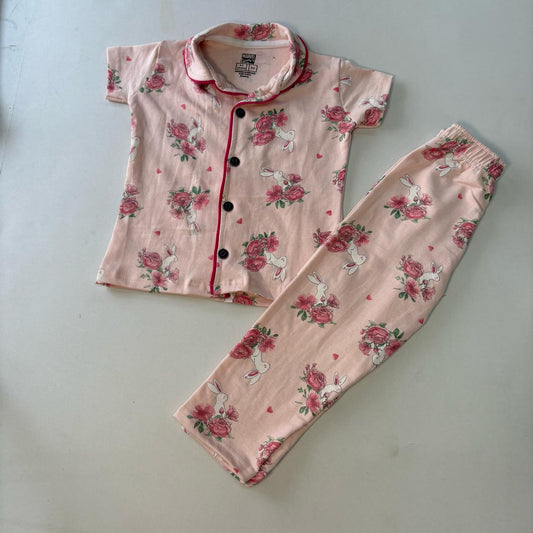 Flowers - Kids Collar Night Suit