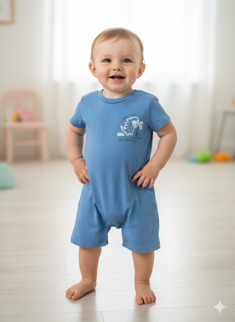 Amazing dinosaur adventure High  Quality Baby half Jumpsuits