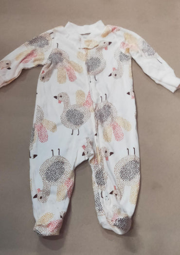 white dot colour birds with shoe Baby high quality jumpsuit