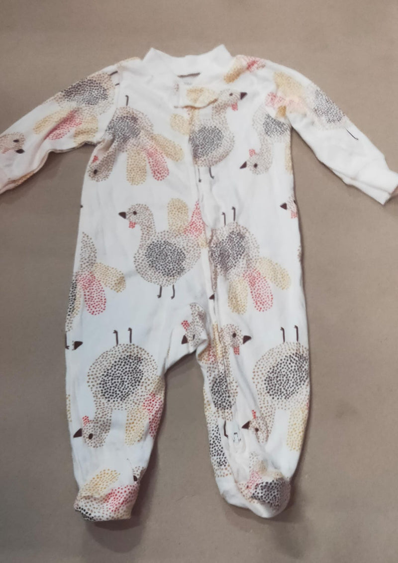 white dot colour birds with shoe Baby high quality jumpsuit