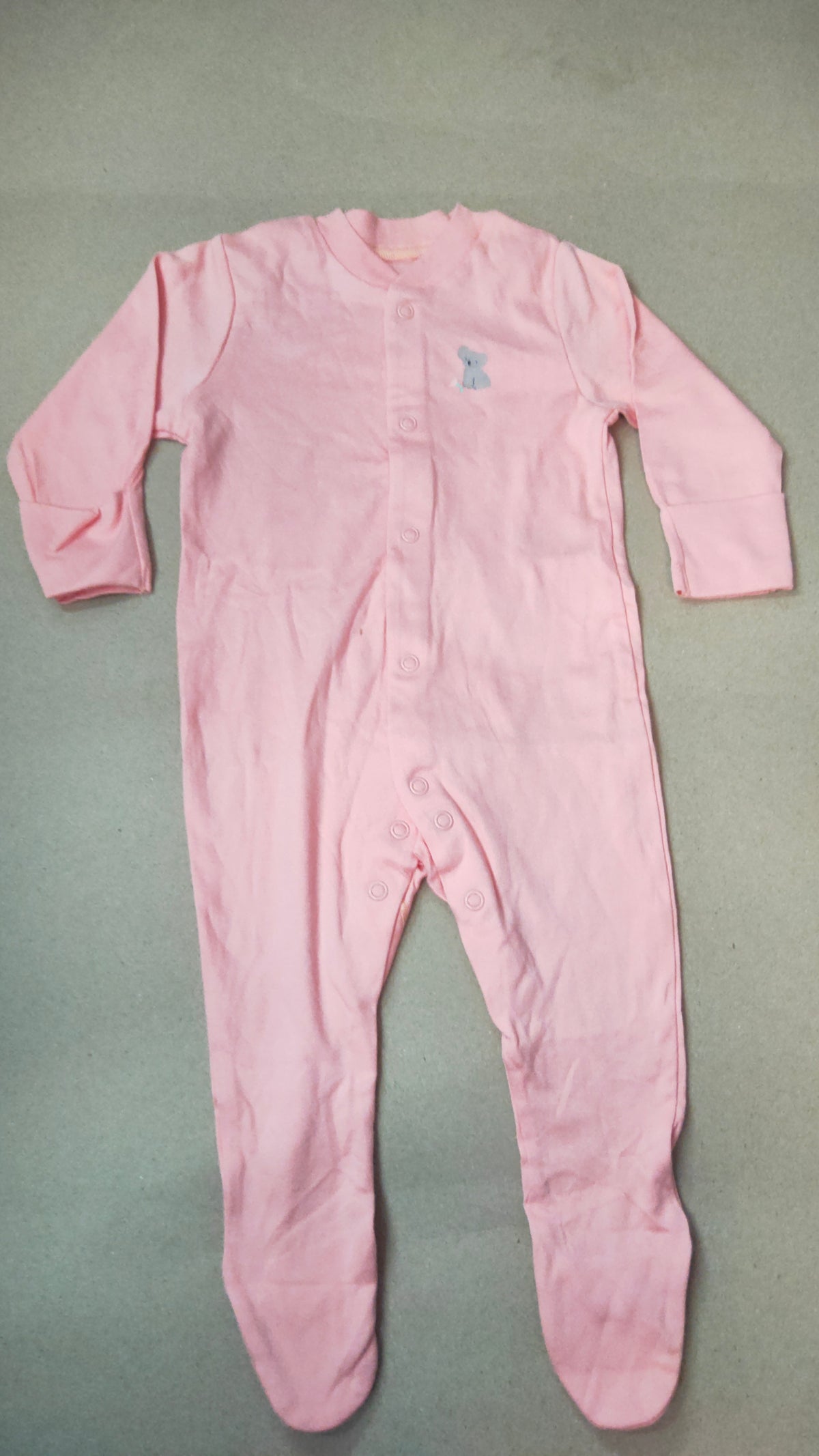 Floral pink with bear 🐻 with shoe (snap button)- Baby high quality jumpsuit