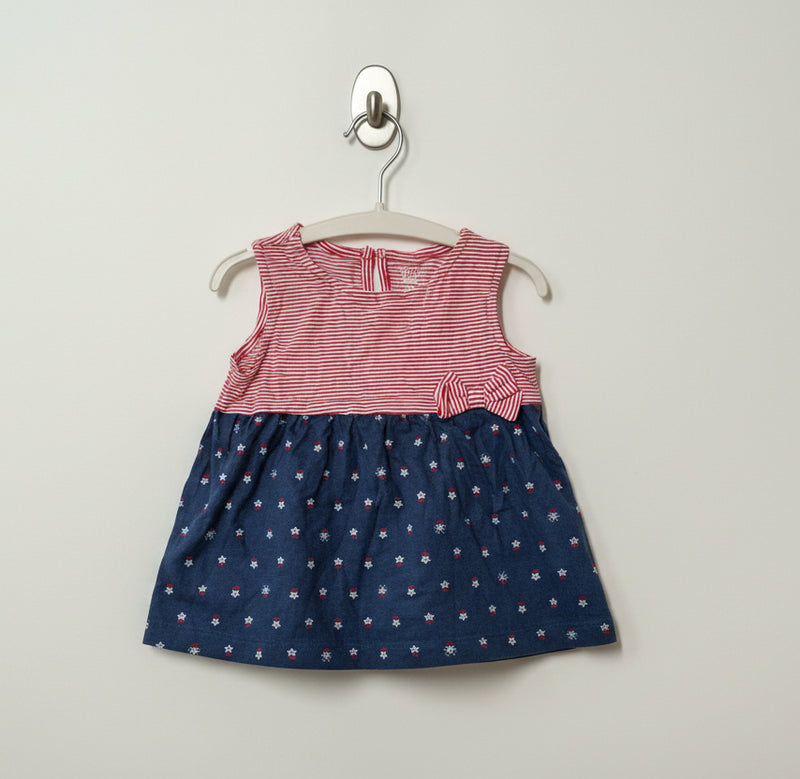Red & Navy-Baby Sleeveless top