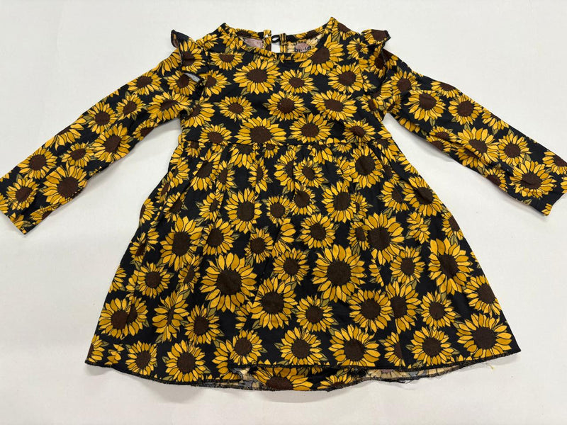 Black with sunflower -Onesies  full sleeve frock