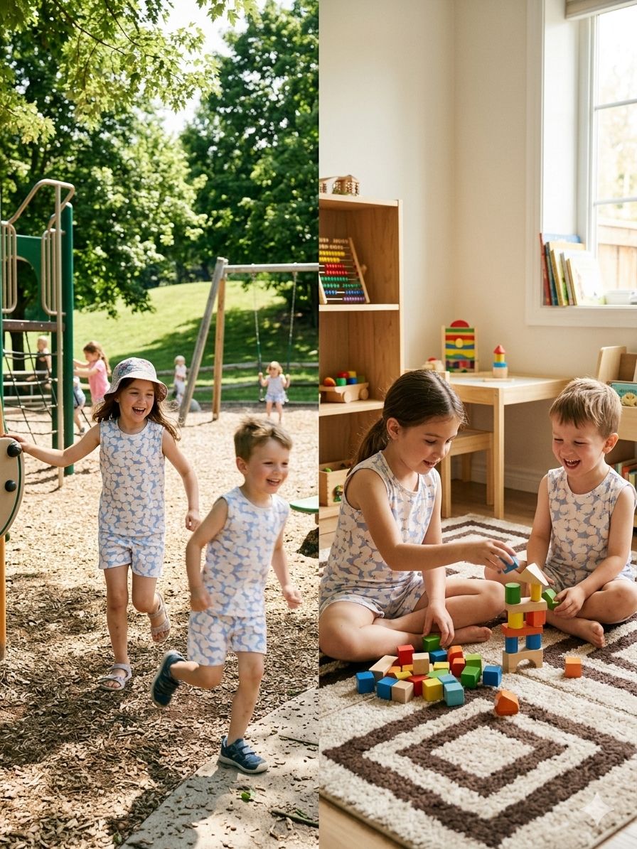 Girls chic blue print -Sleeveless co-ords