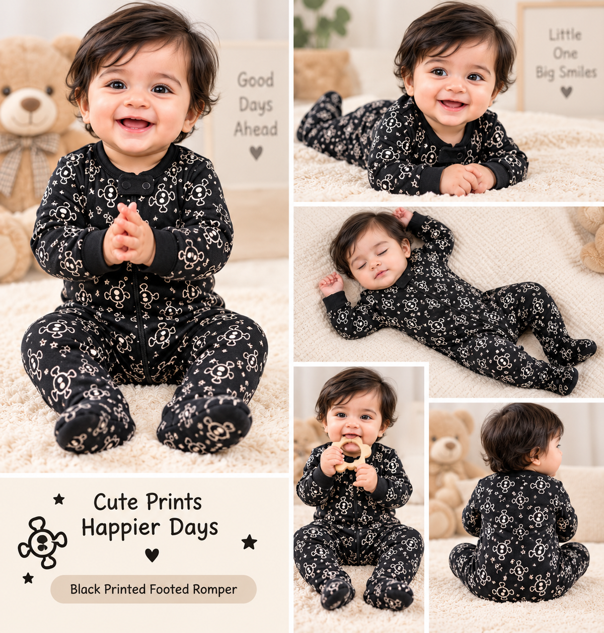Cute floral/bear and star motifs ⭐Jumsuit