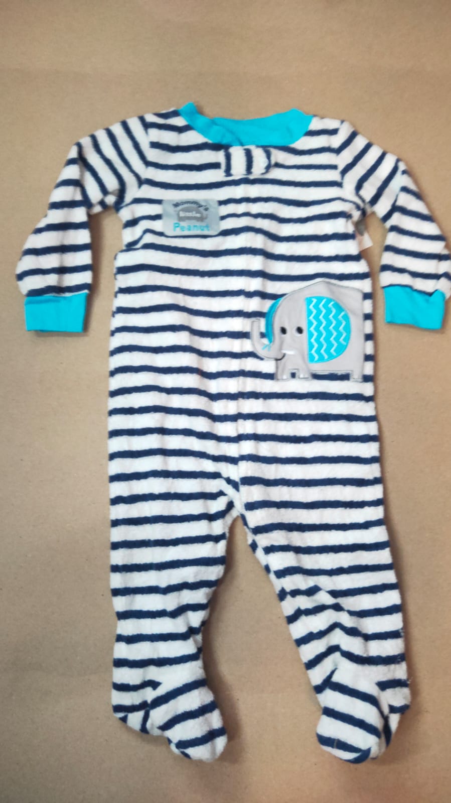Black white line elephant 🐘 Baby High quality jumpsuit