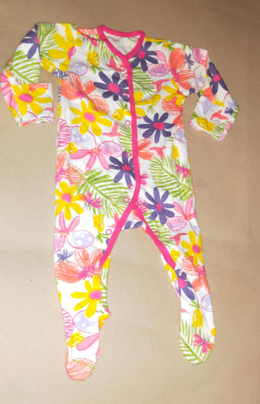 Multi colour flower with shoe baby high quality jumpsuit