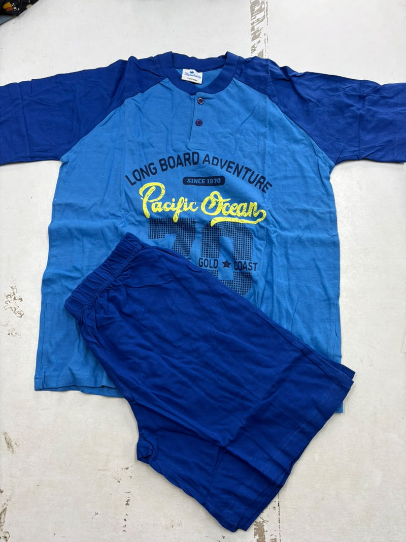 Light blue -Kids half Sleeve shorts Set