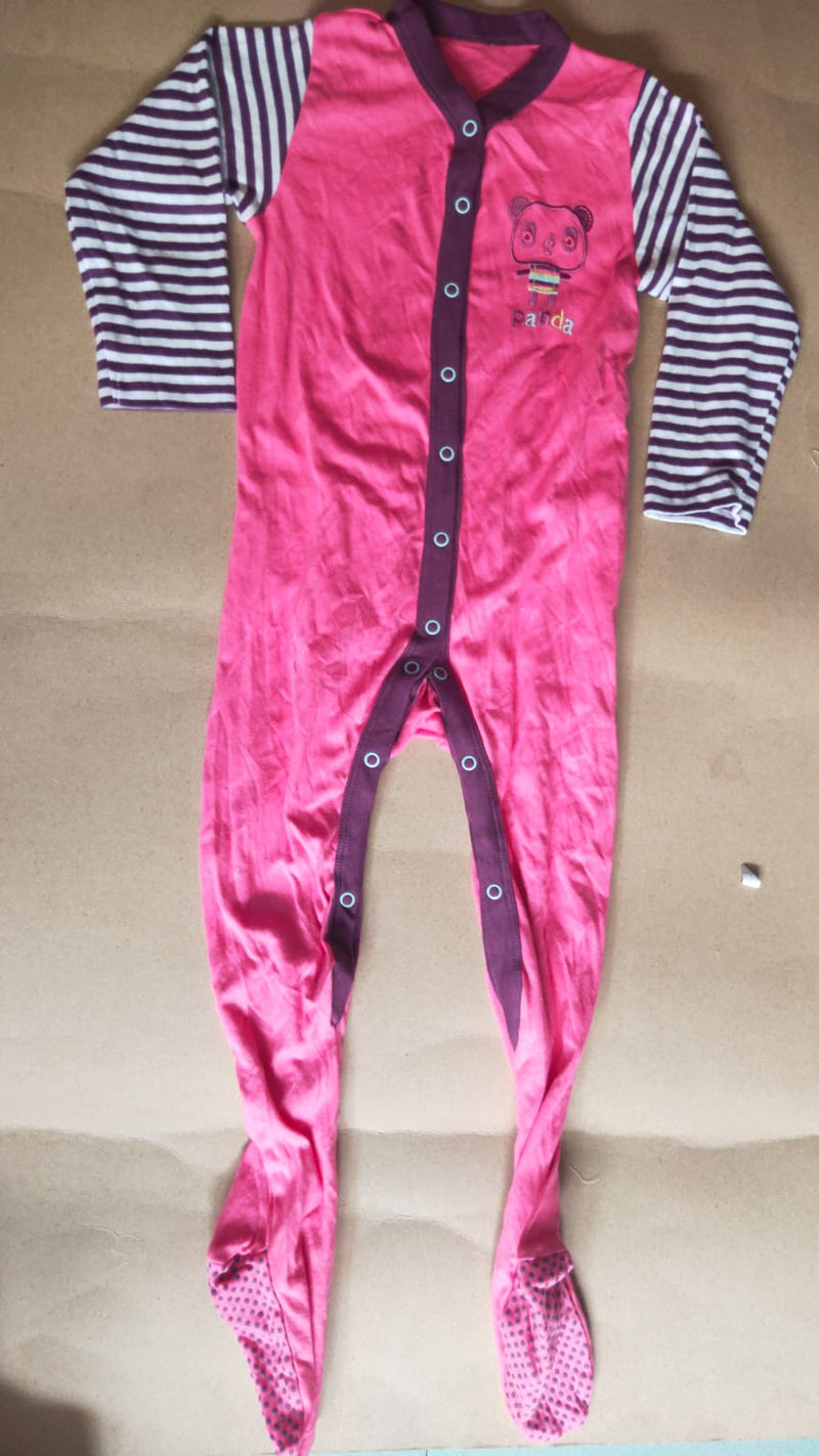Pink violet with shoes (snap button )Baby high quality jumpsuit
