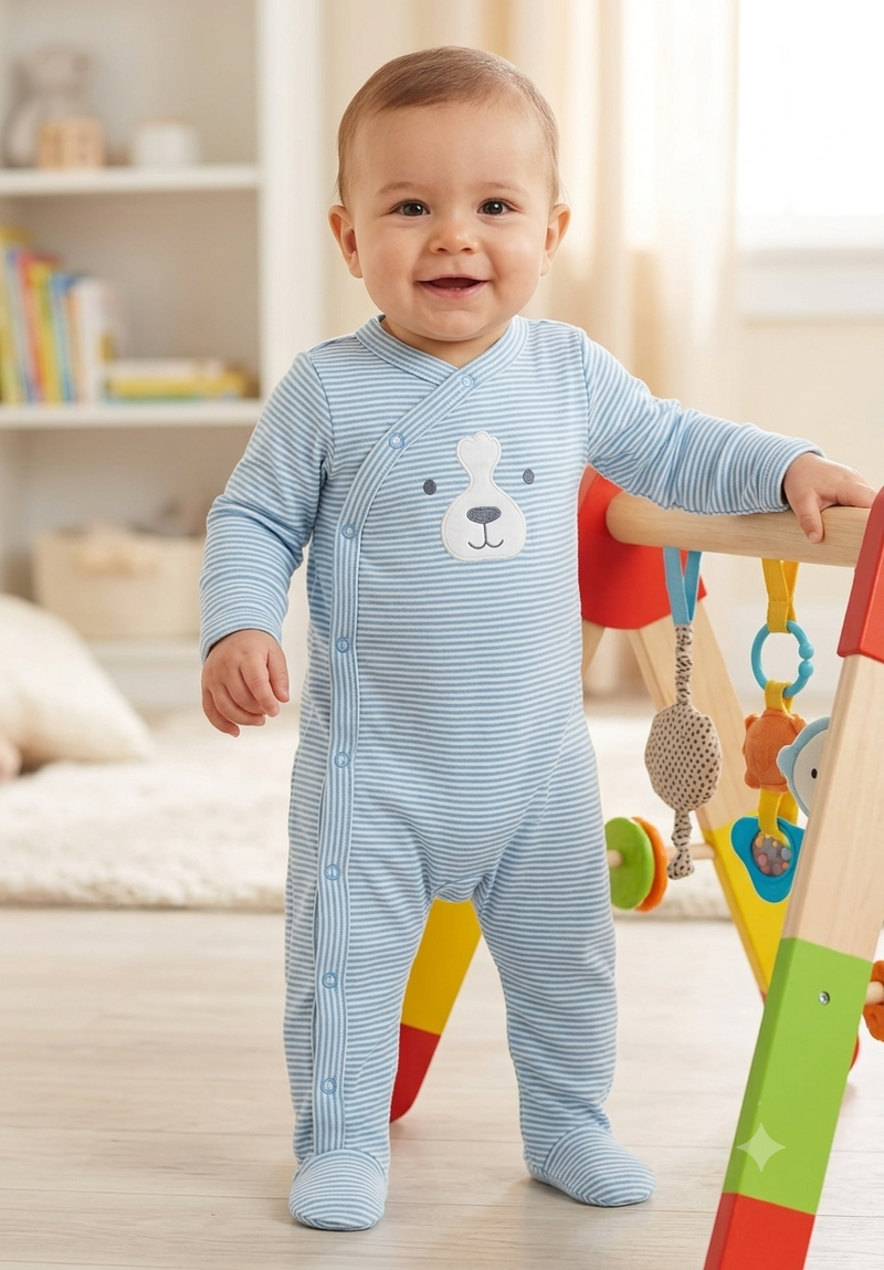 Blue line teddy 🐻‍❄️Baby high quality jumpsuit
