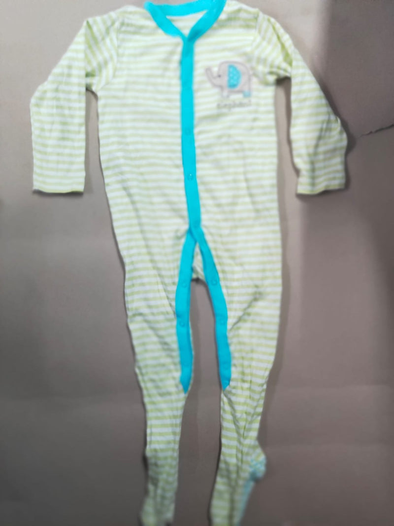 Green striped  elephant 🐘 Baby high quality jumpsuit