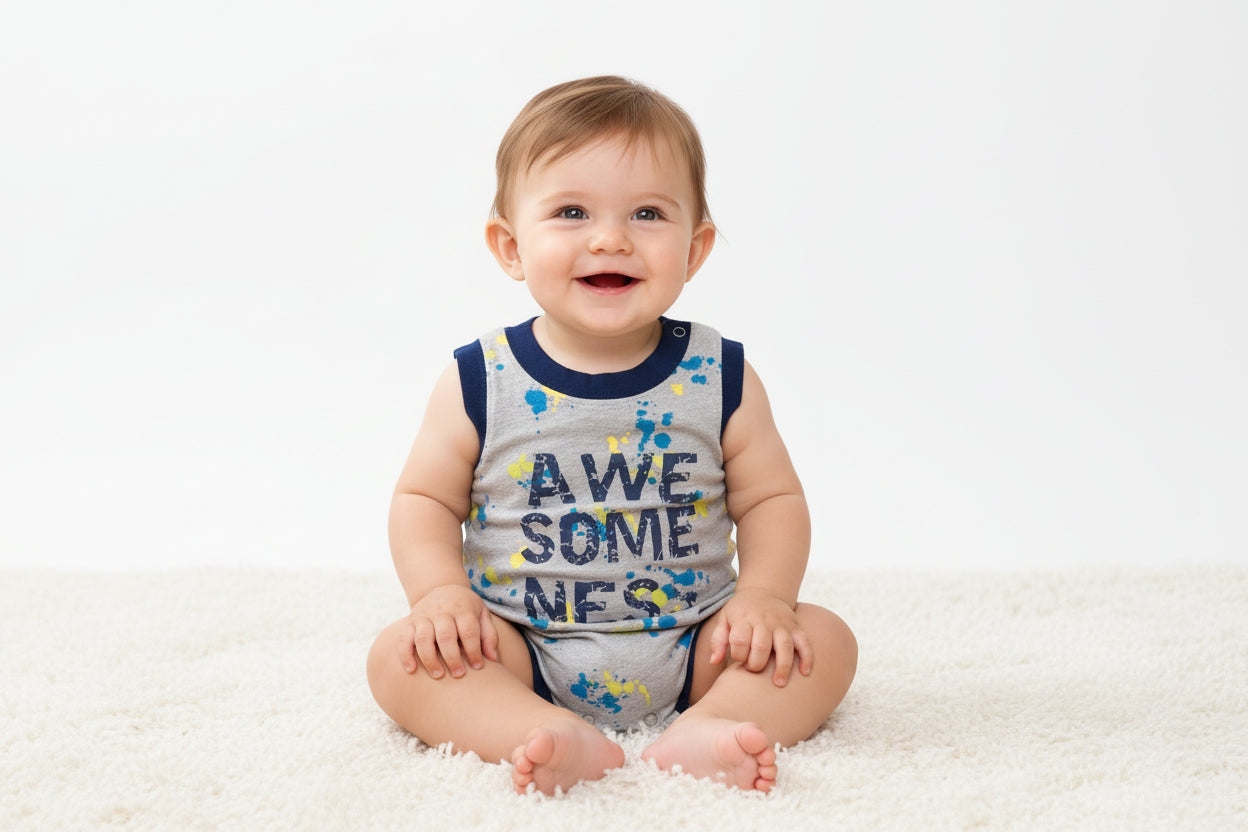 AWE SOME NESS -Baby half Jumpsuit
