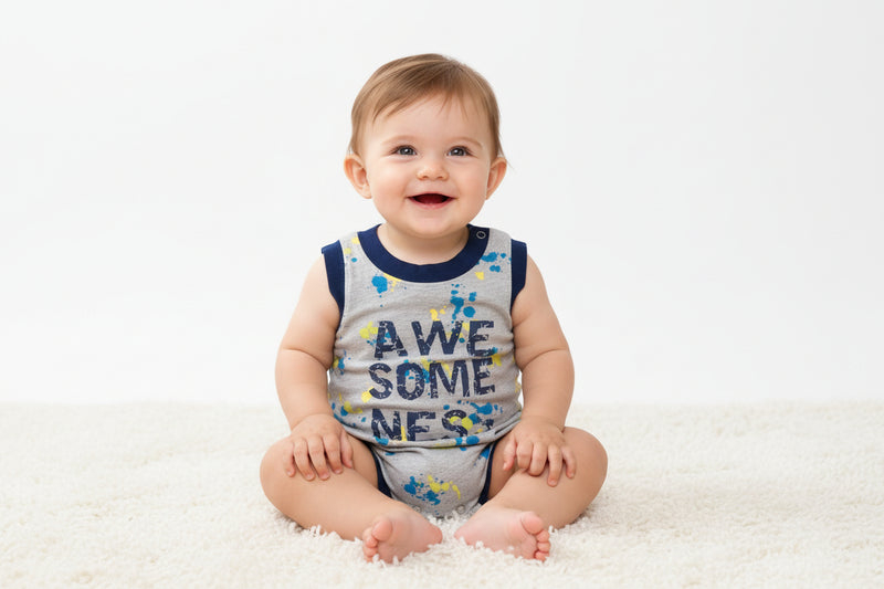 AWE SOME NESS -Baby half Jumpsuit