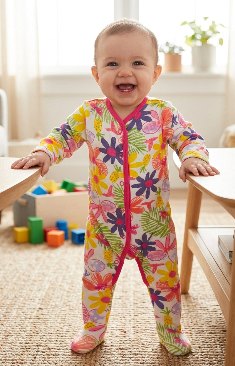 Multi colour flower with shoe baby high quality jumpsuit