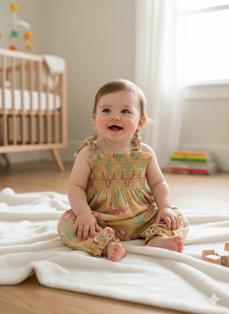 Sandle with flower -High  Quality Baby half Jumpsuits