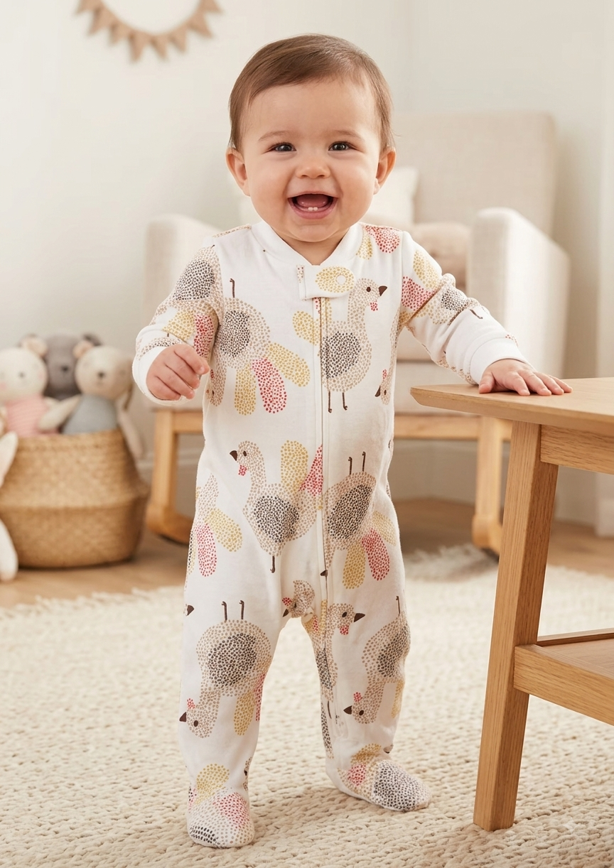 white dot colour birds with shoe Baby high quality jumpsuit