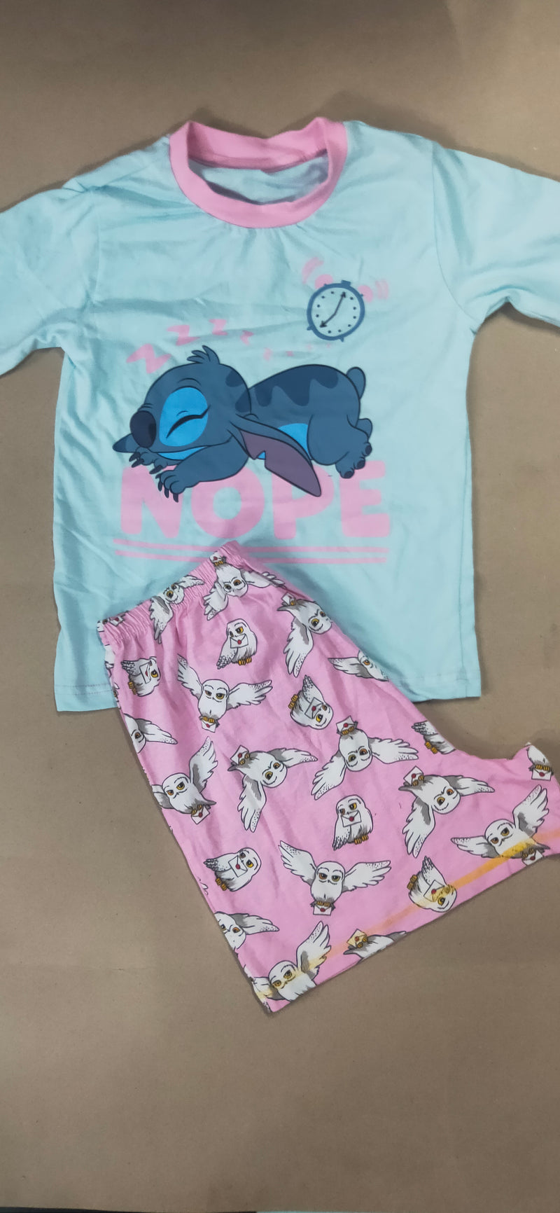 Blue and pink stitch-Kids Co-Ord Set premium quality