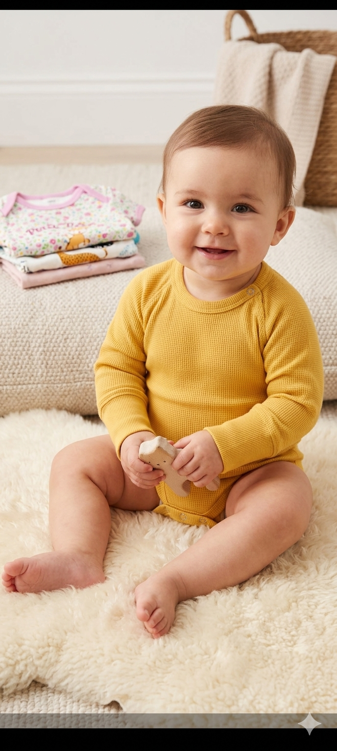 Yellow full sleeve- Baby Romper