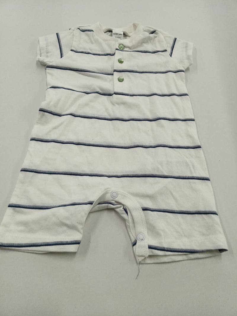 White with black line -High  Quality Baby half Jumpsuits