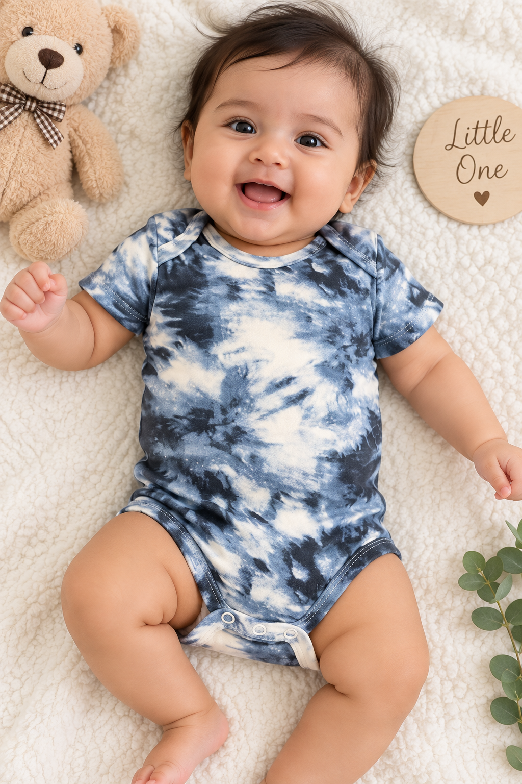Navy style baby romper
