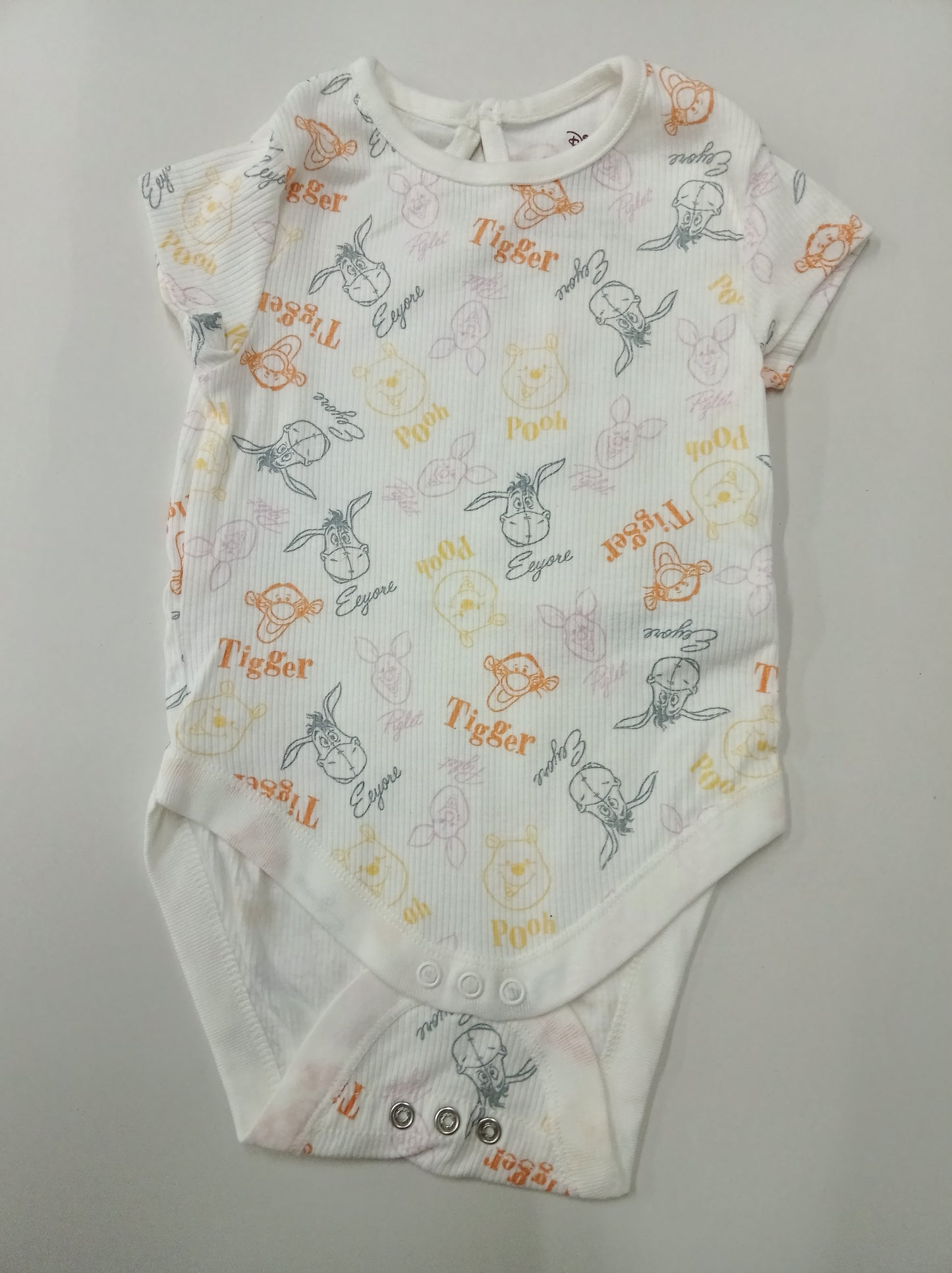 White with yellow orange animals- Baby Romper