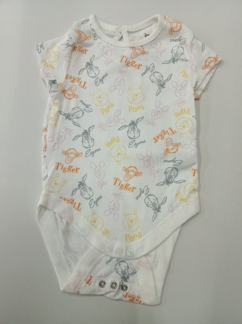 White with yellow orange animals- Baby Romper