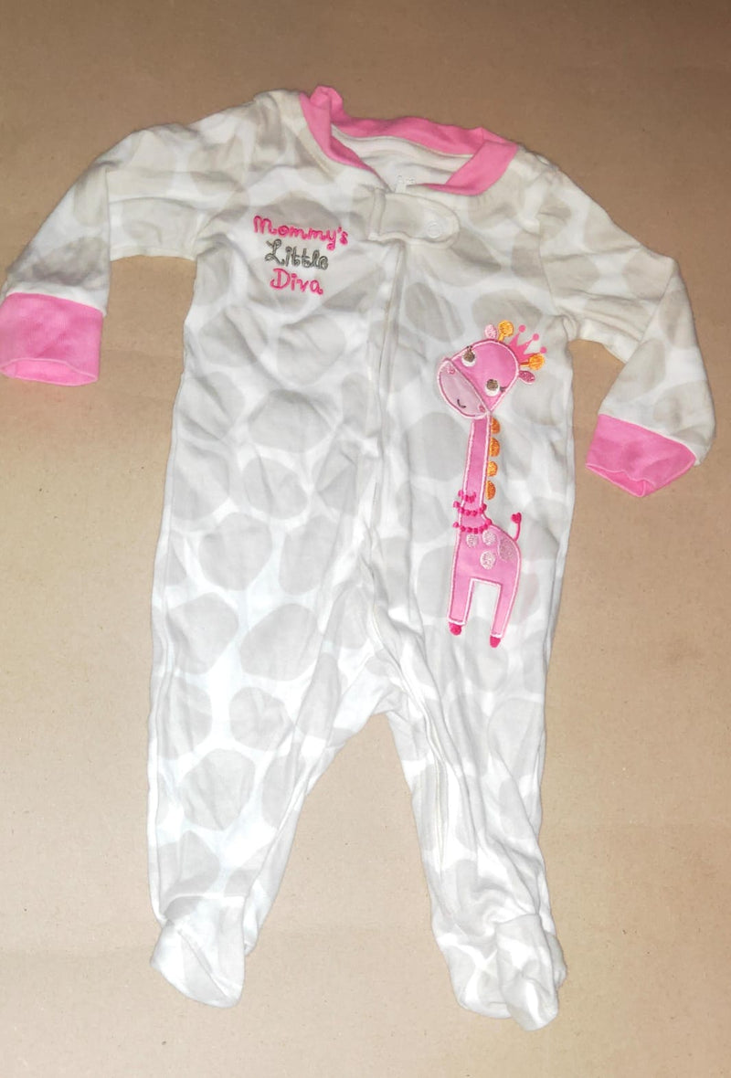 white & grey pink 🦒 giraffe with shoe Baby High quality jumpsuit