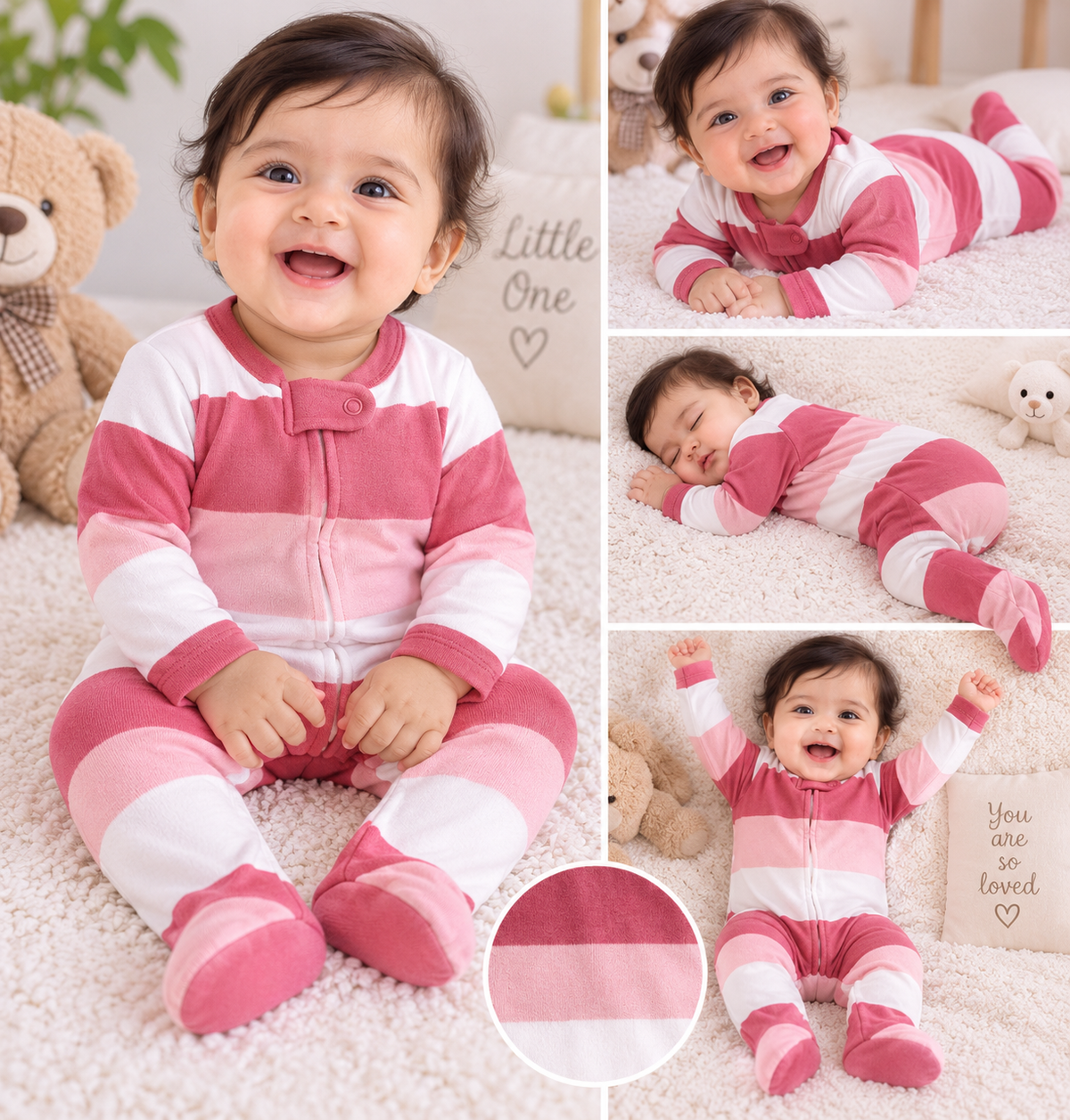 Pretty Pink Stripe Cozy Jumsuit