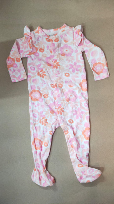 Pink with white flower Baby high quality jumpsuit