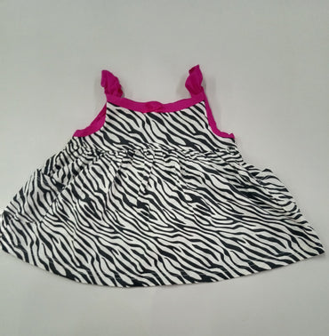 Black with white- Baby Sleeveless frock