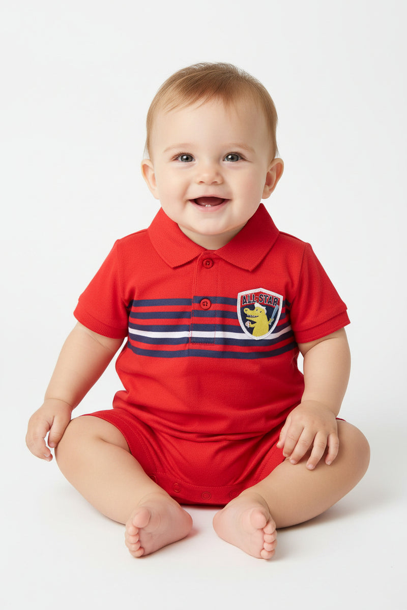 Collar orange all Star -Baby High Quality half Jumpsuits