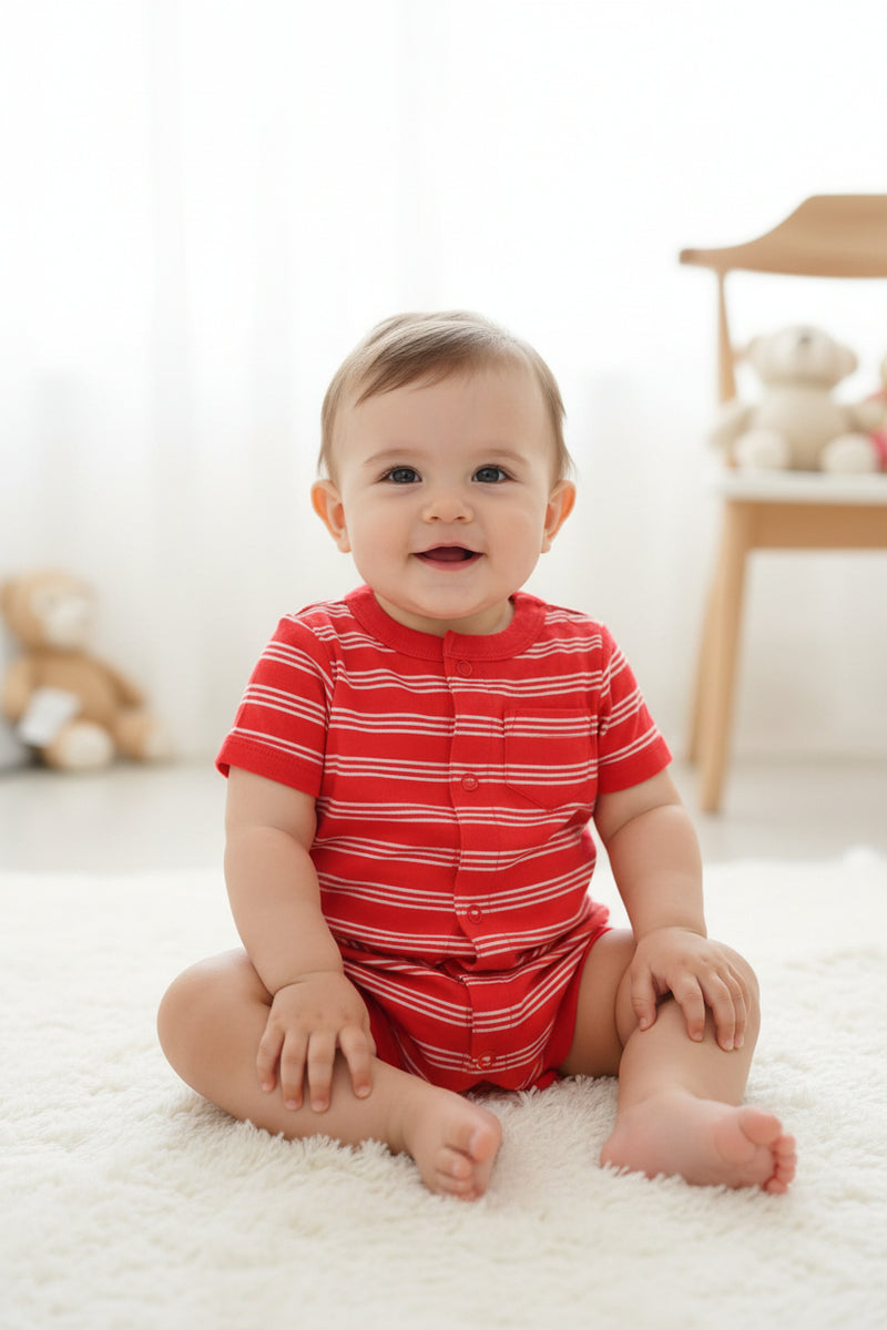 Orange -Baby High Quality half Jumpsuits