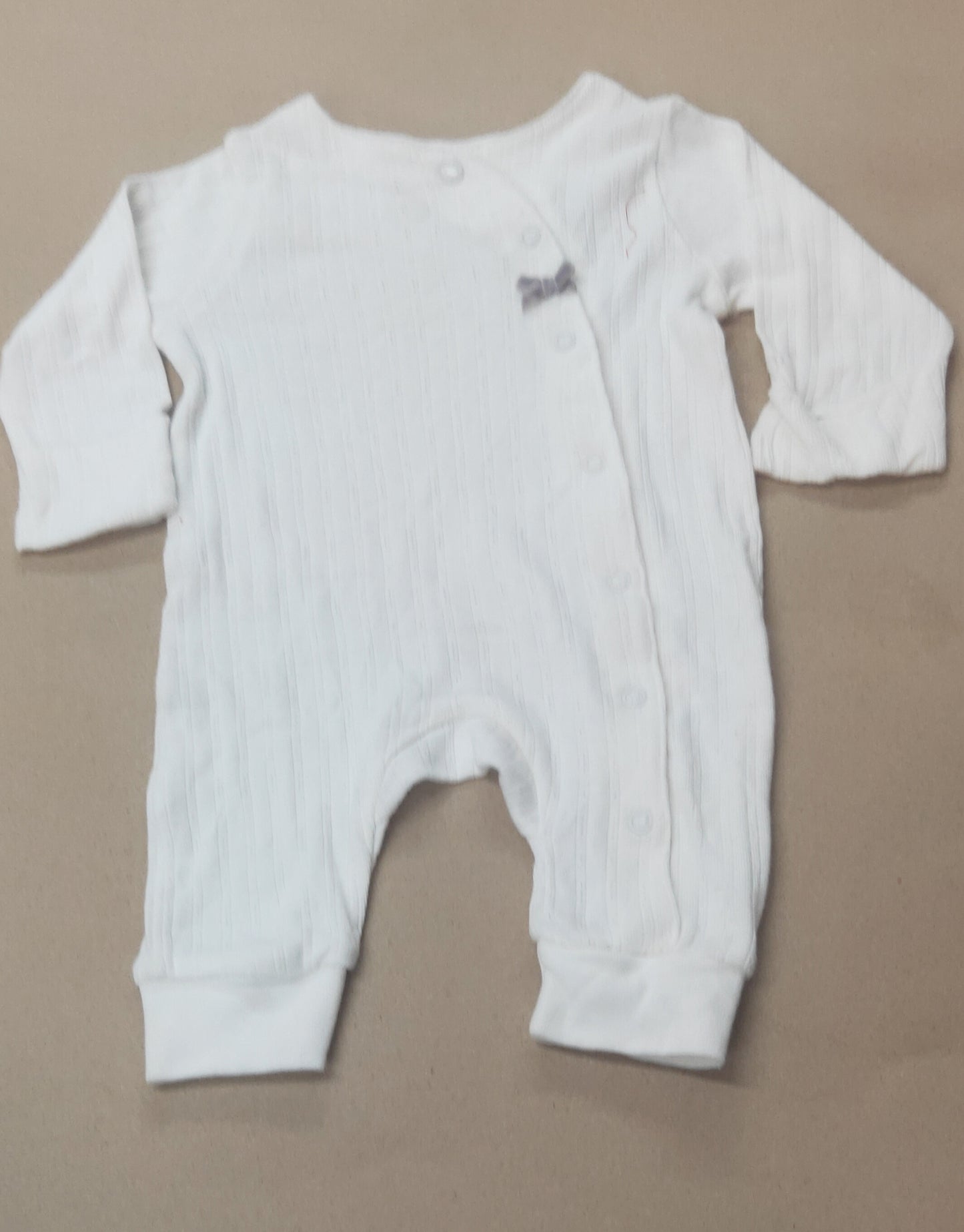 Light white side button - full Jumpsuits