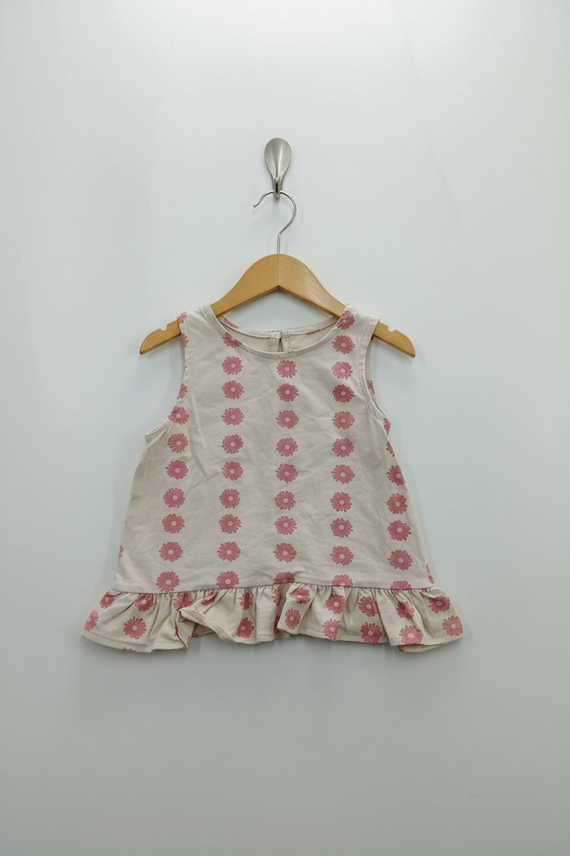 Sandle with brown flower -top