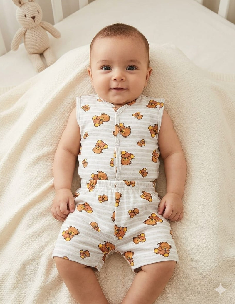 Teddy 🧸- Sleeveless Jabla shorts set