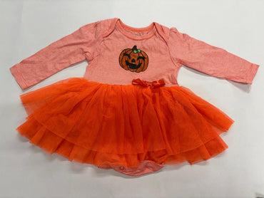 orange pumpkin-Onesies net full sleeve frock