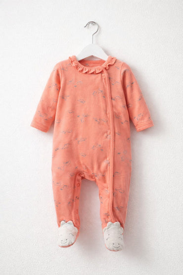 Orange smill dinosaur🦕-High Quality Baby Jumpsuit