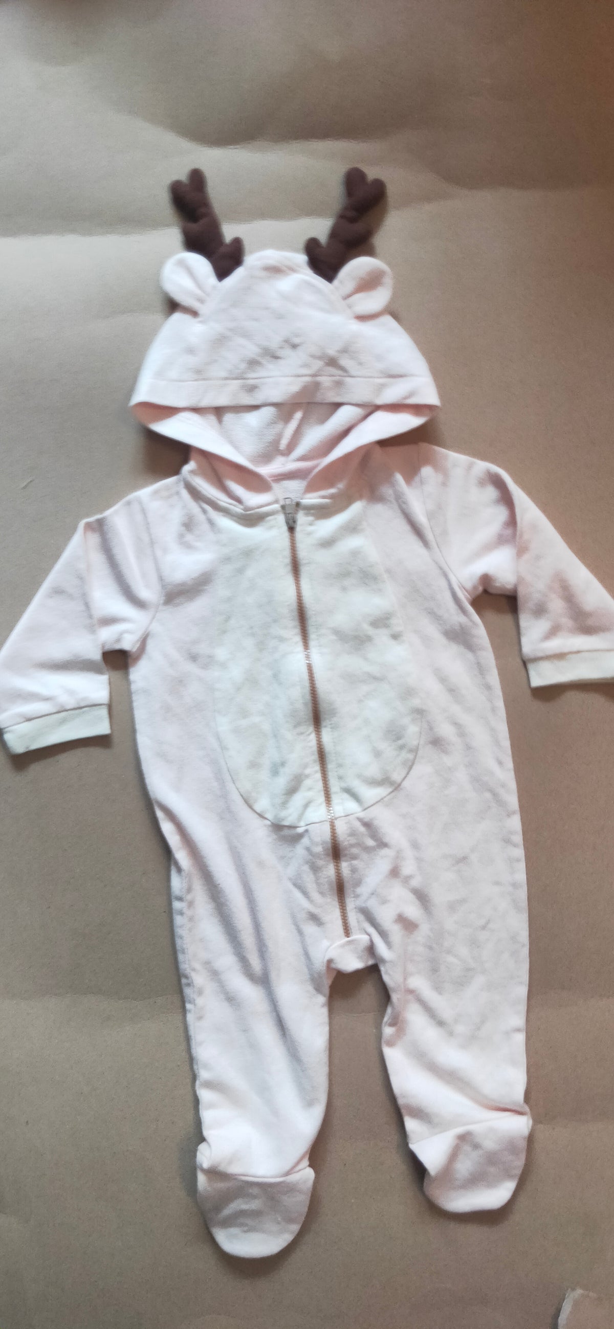 Pink hoodie(zipper)with shoe Baby high quality jumpsuit