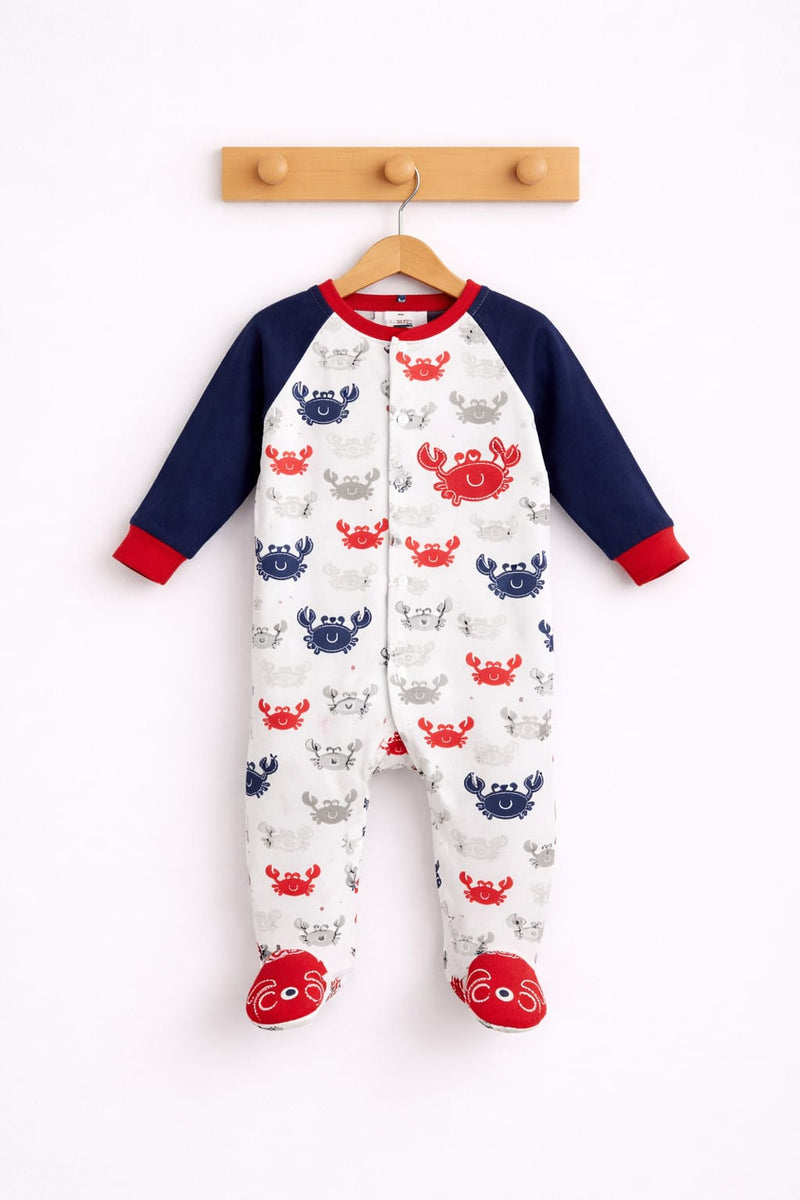 Navy blue frag crabs🦀 - Baby Jumpsuits